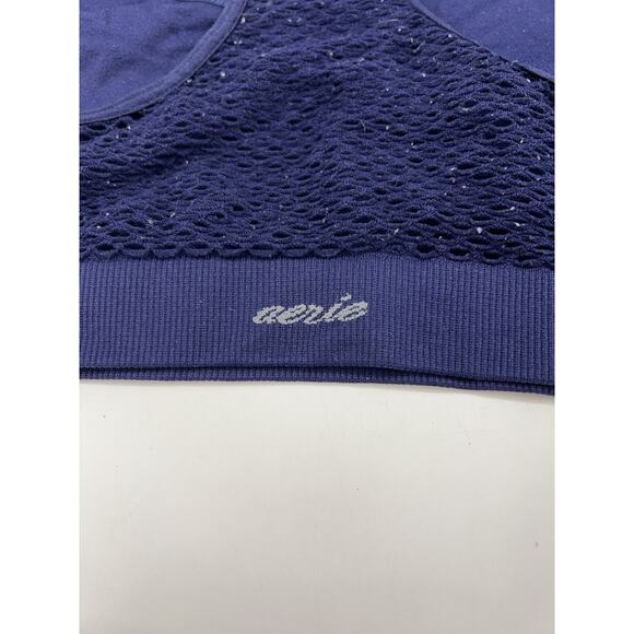 Aerie Sports Bras Set of Two Blue Racerback Mesh Seamless - Picture 14 of 16